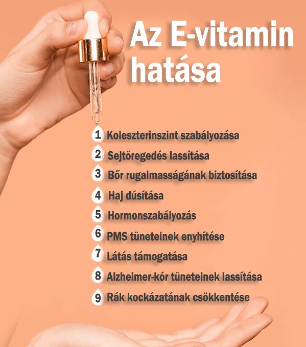 e-vitamin hatása